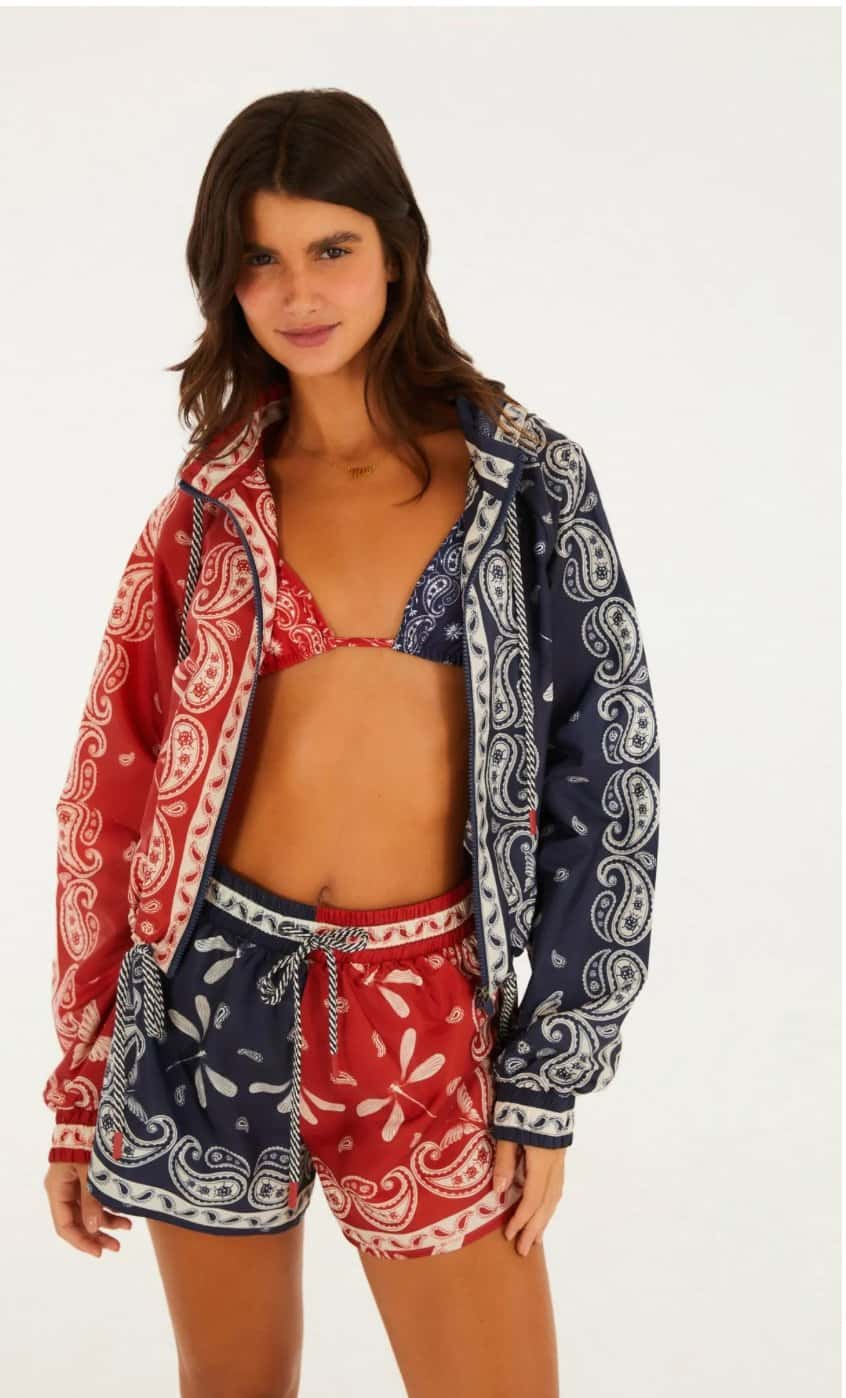 Farm Jaqueta Nylon Bandana Jardim