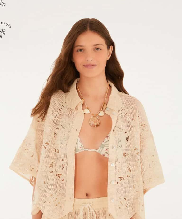 Farm Camisa Richilieu Bandana Jardim - 04346