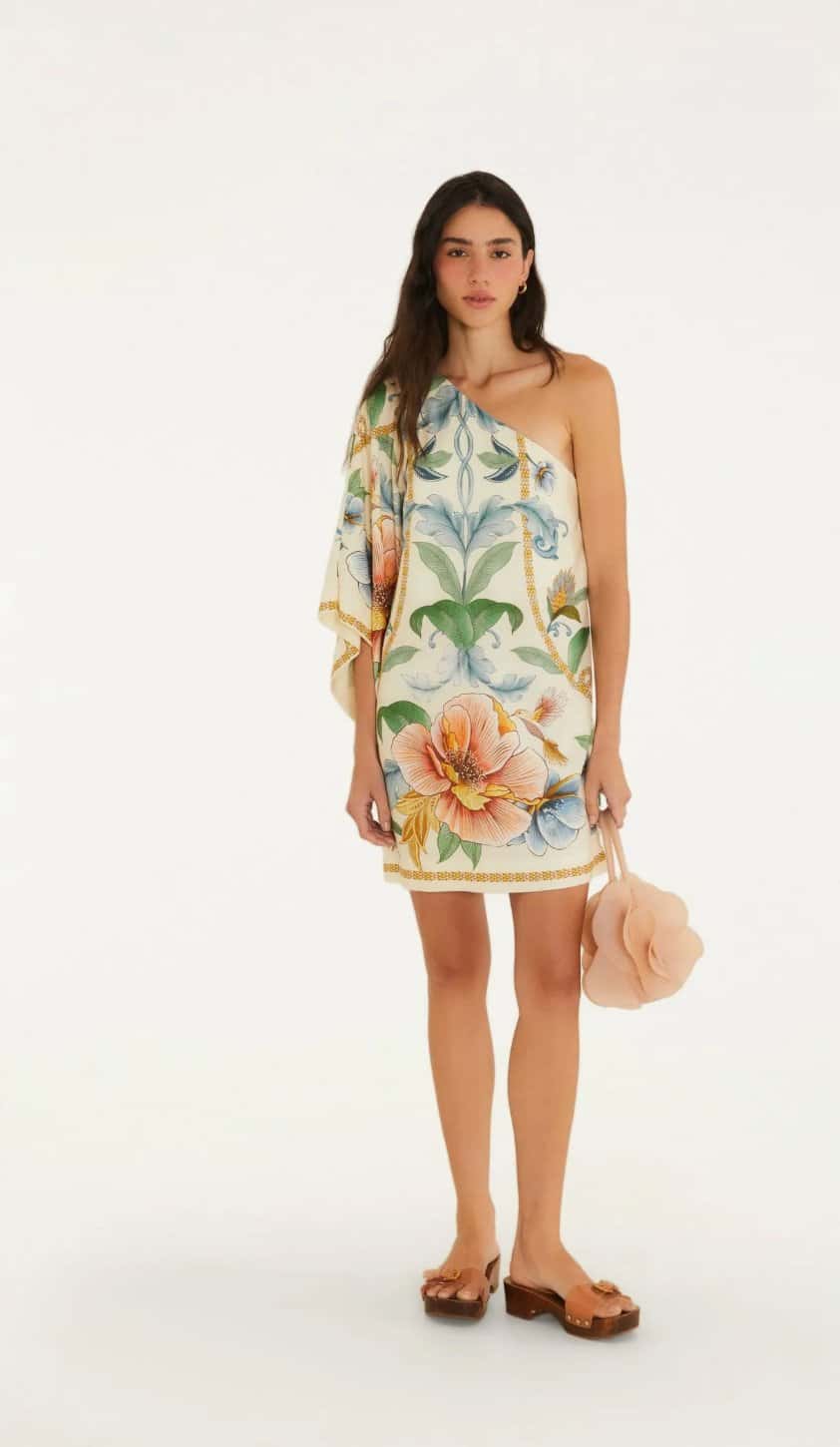 Farm Vestido Ombro So Jardim Real