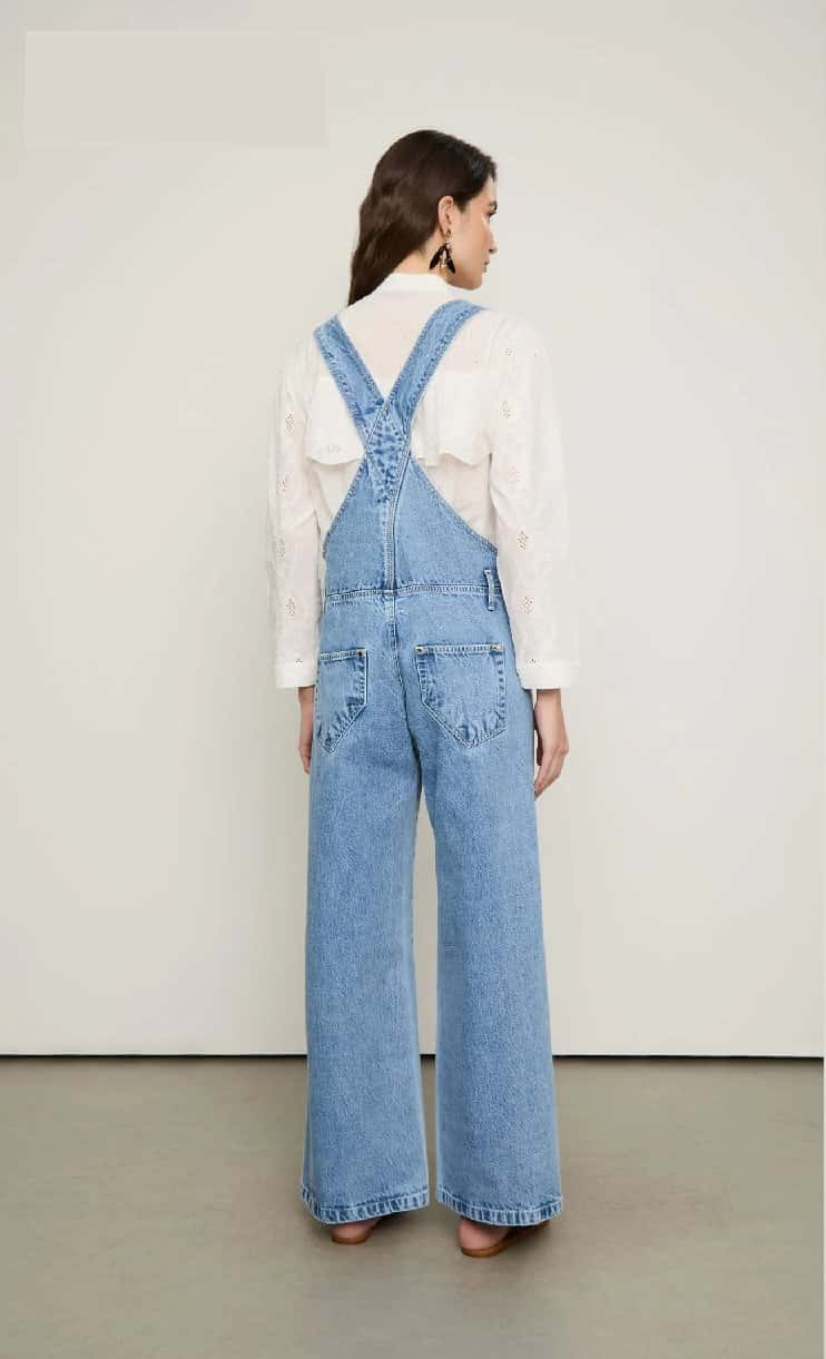 Animale Macacão Jeans Perna Reta