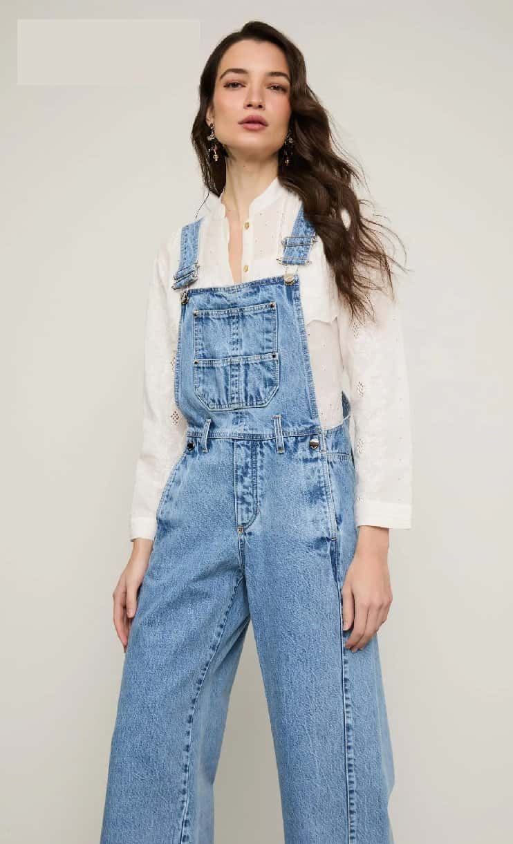 Animale Macacão Jeans Perna Reta