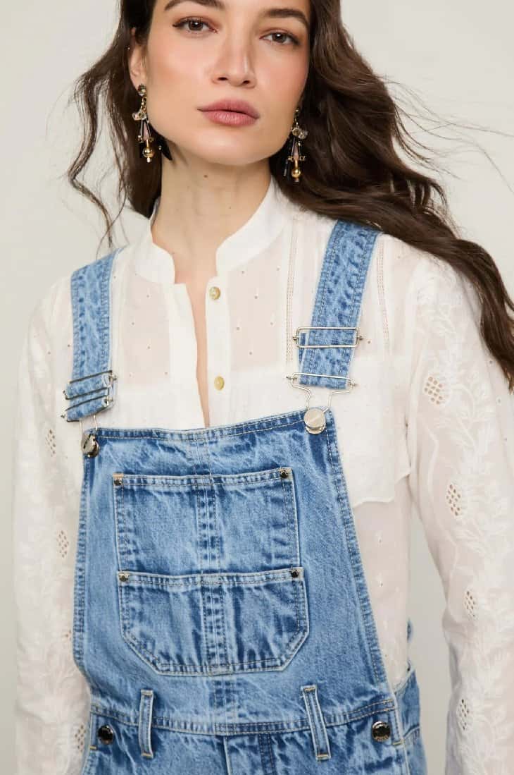 Animale Macacão Jeans Perna Reta