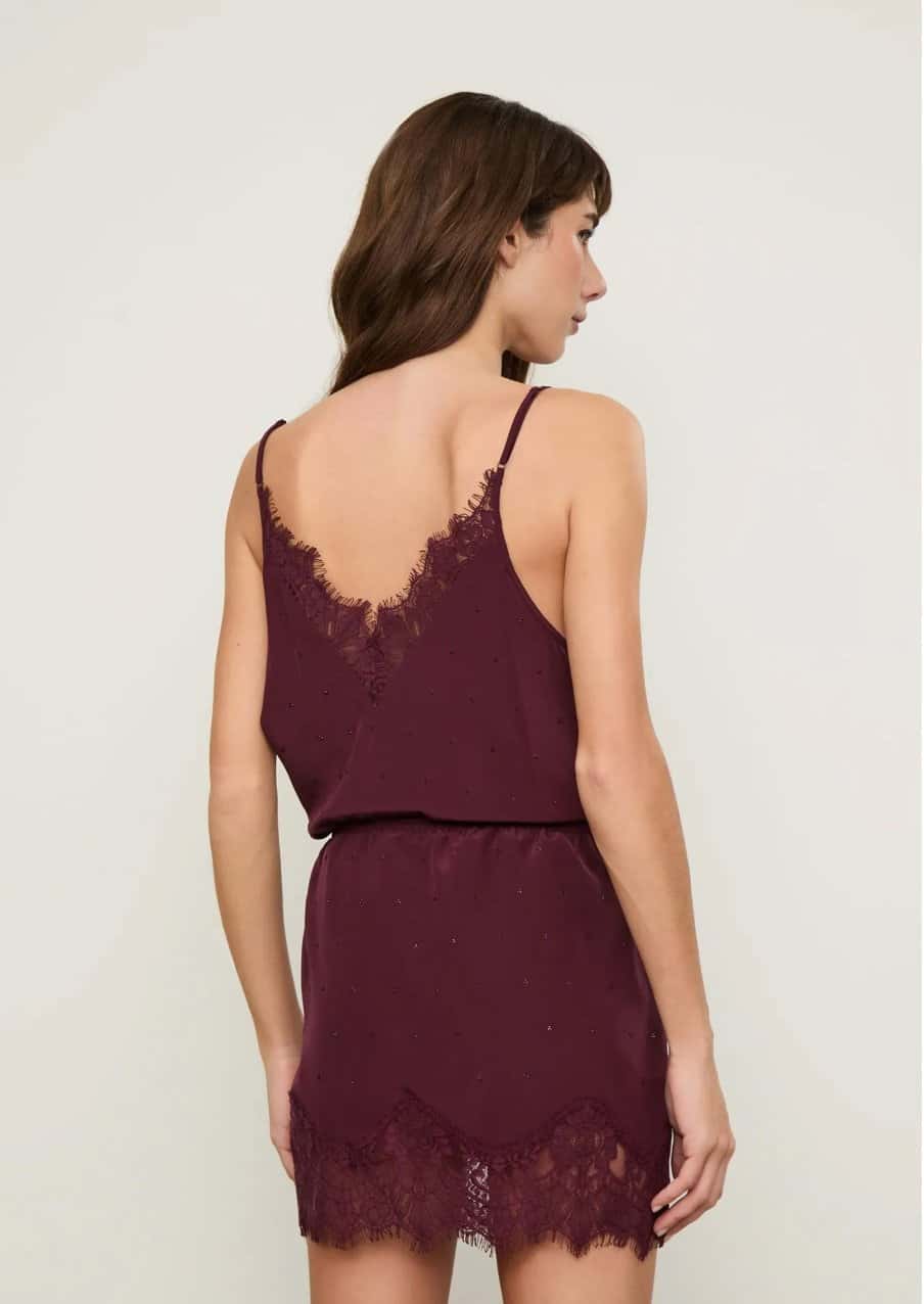 Animale Saia Renda E Strass