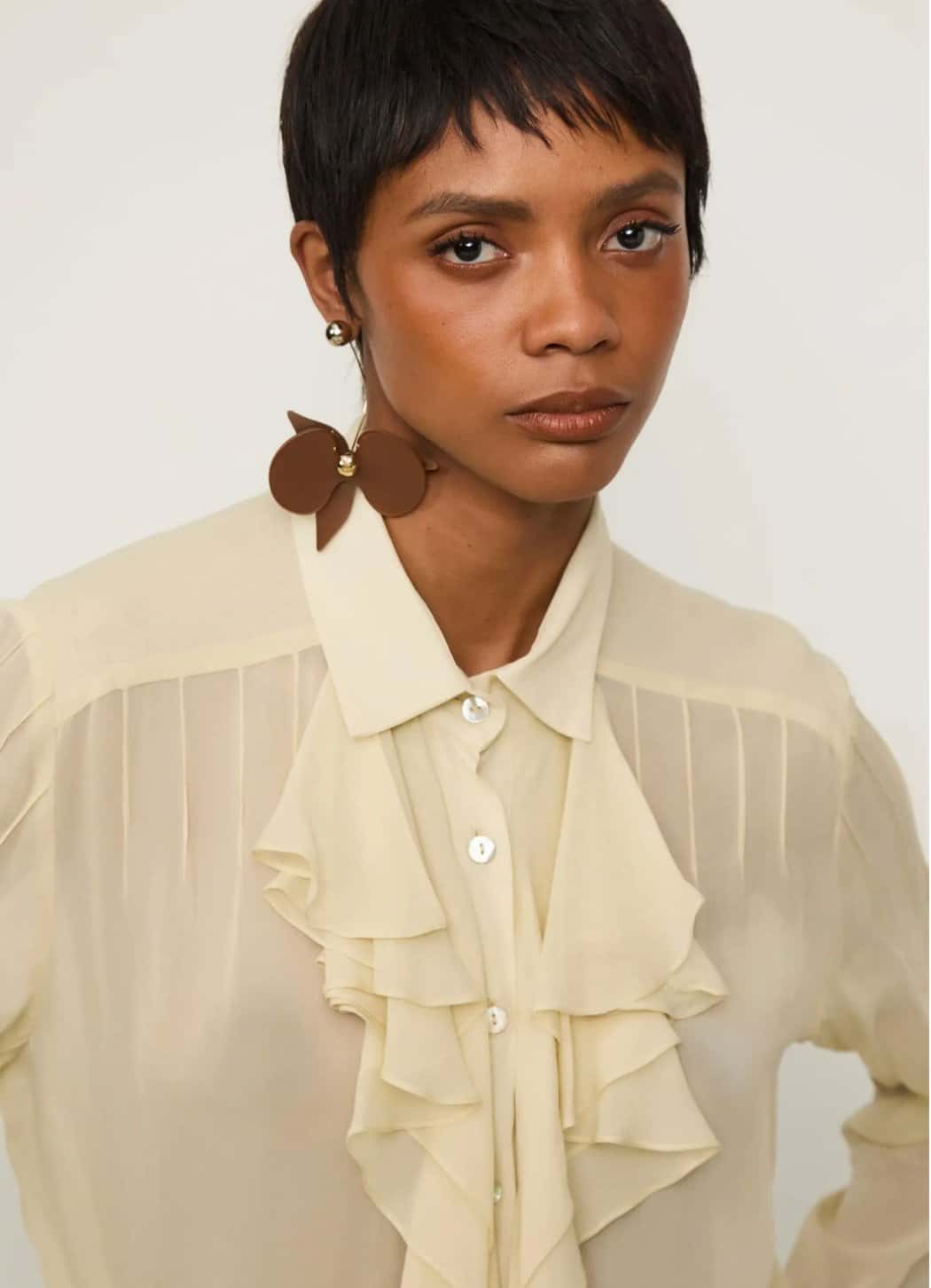 Animale Camisa Decote Jabour