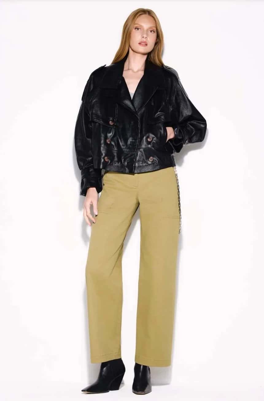 NV Trench Couro Edith Curto - Nv089