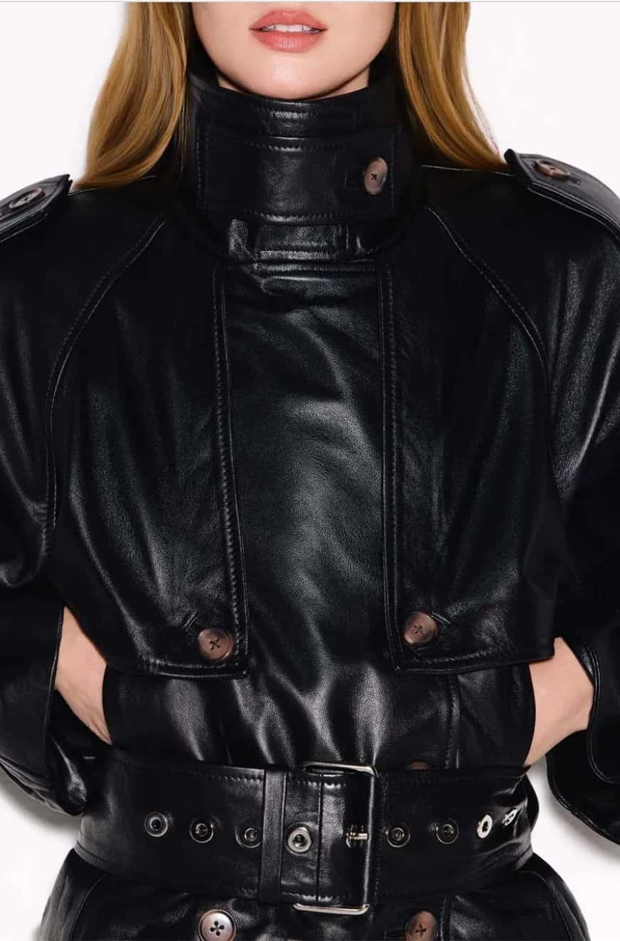 NV Trench Couro Edith Curto - Nv089