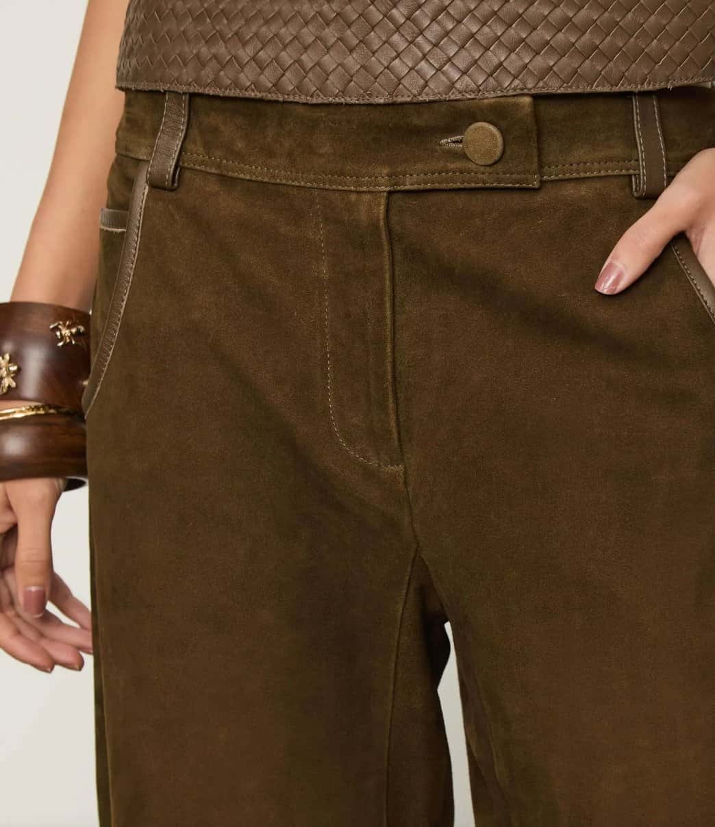 Animale Calça De Couro Bolso Tresset