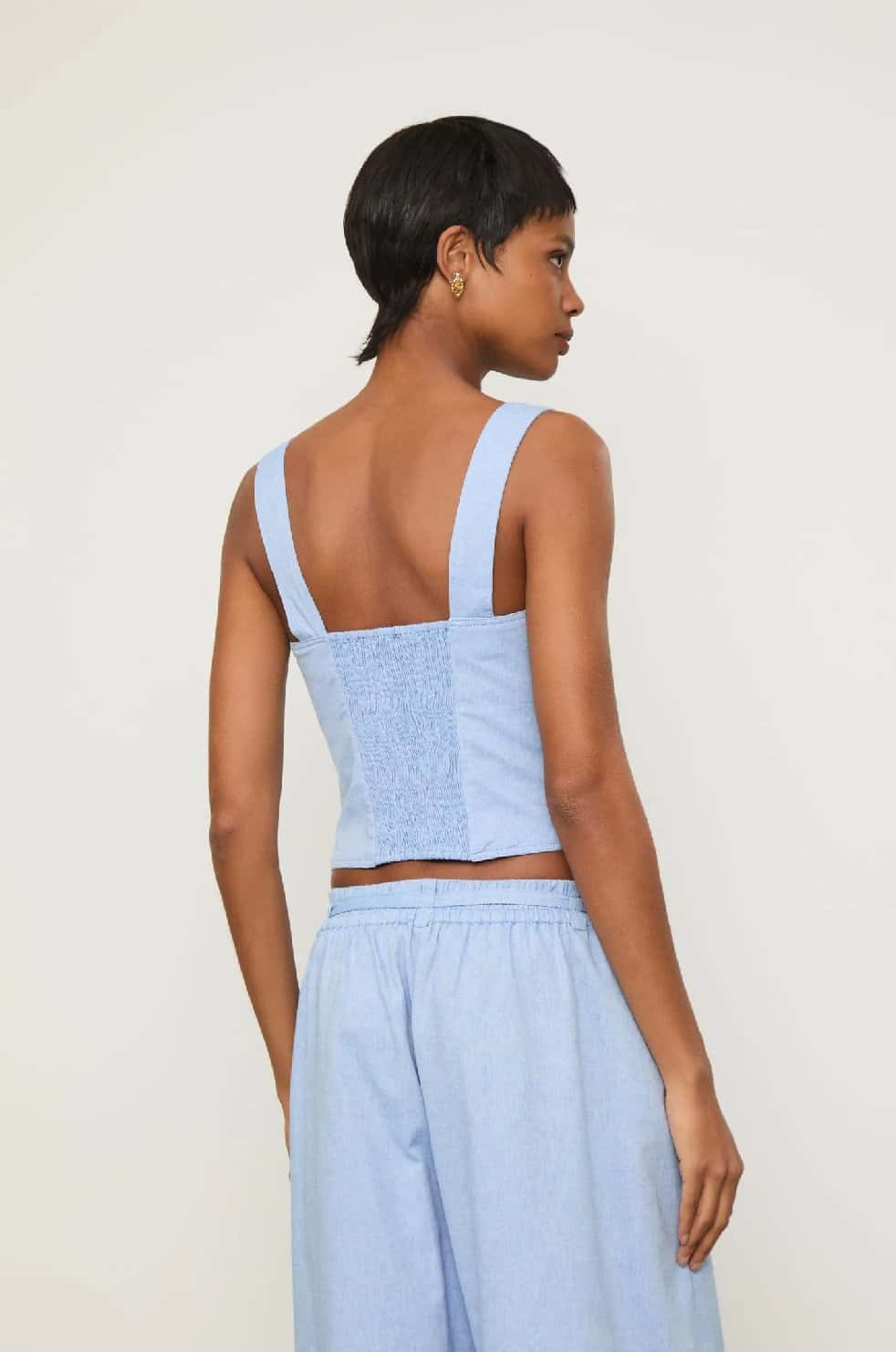 Animale Top Ziper Pate Cobertade Algodao Azul
